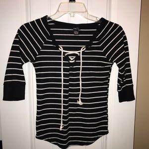 Black and White Stripped Top